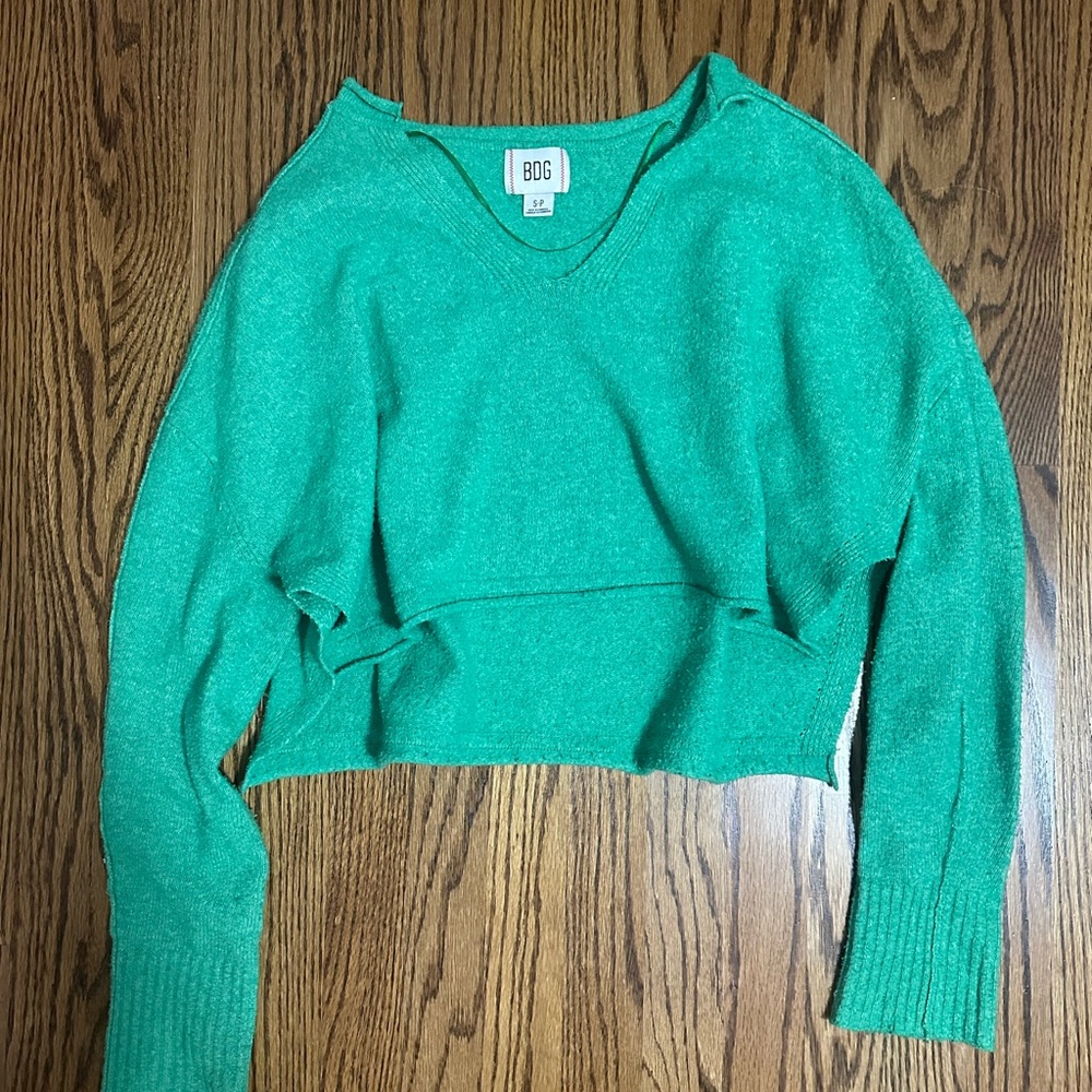 BDG Vibrant Green V-Neck Sweater